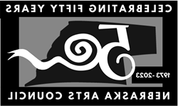 庆祝五十周年内布拉斯加州艺术委员会1973-2023灰色横幅